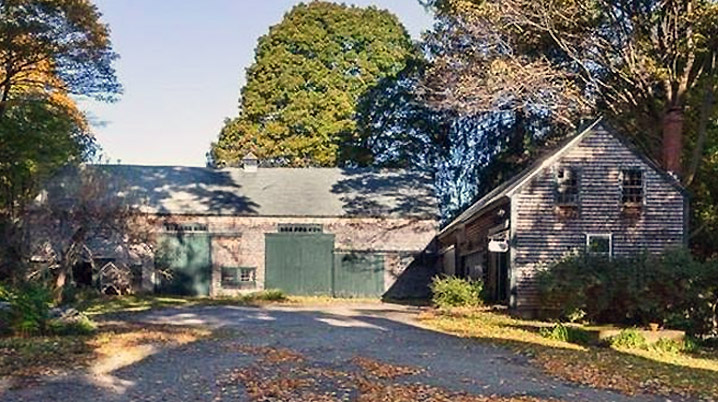 3 bay English style barn at 201 Larch Row  in Wenham